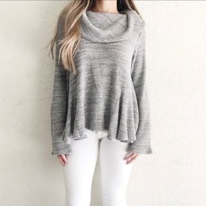 Anthropologie Postmark Cowl Neck Swingy Top L